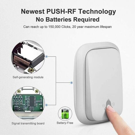 Sonnette sans fil avec caméra et WIFI 12V IP44