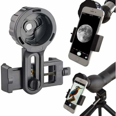 Adaptateur Téléphone Pro pour Jumelles, Monoculaires, Télescopes et  Microscopes. Compatible avec n'Importe Quel Smartphone. Idéal