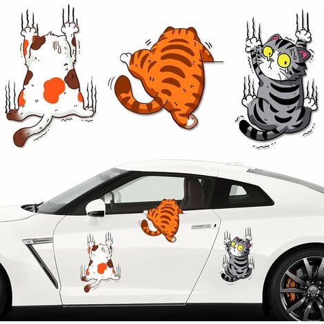 Autocollants de voiture,Autocollants de décoration de Voiture,Autocollant  drôle de dessin animé 3D,pour Vélo,Voiture,Moto - Cdiscount Auto