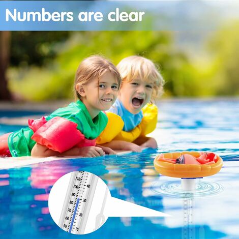 Thermomètre de piscine sans fil et récepteur, thermomètre flottant