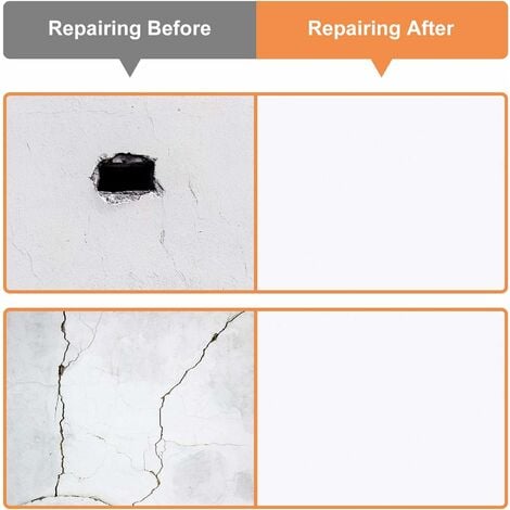 6 Pièces Patch de Réparation de Mur en Aluminium Patchs Auto-Adhésive,  4/6/8 Pouces