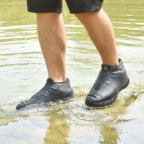 Noir 1 - M 36-37 - Couvre-chaussures en Silicone épais, Imperméable,  Antidérapant, Résistant à l'usure, Pour