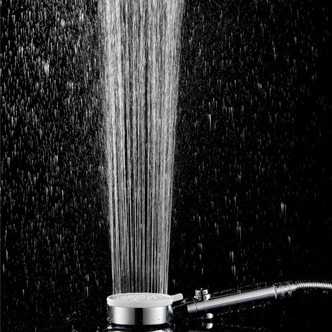 Pommeau de Douche,Pommeau Douche Anti Calcaire,Douche Haute Pression avec 4 Jets,Douchette avec Interrupteur,Pommeau de Douche Economie d'eau,Douchette Douche Salle de Bain Universel