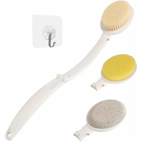 Brosse Dos Douche Long Manche Pliable 3 en 1 : Nettoyage Efficace