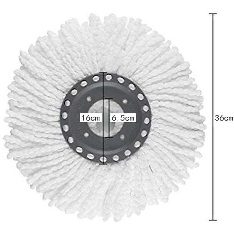 3Pcs Têtes de Balai en Microfibre - Rotation à 360°, Rechange pour Balais  Serpillère (Diamètre 16