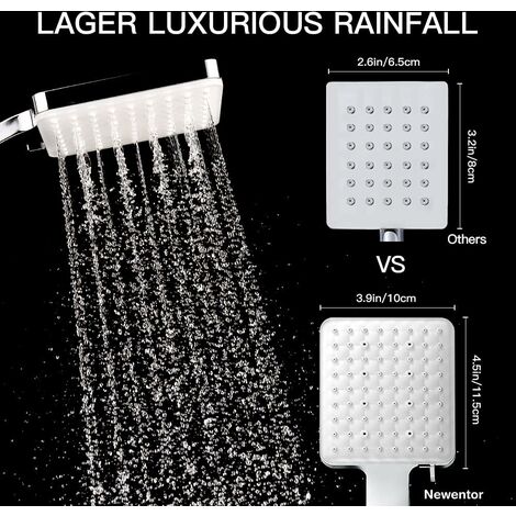 Réglages Xdj559 Lot De 2 Pommeaux De Douche Haute Pression Avec Douchette À Économie D'Eau, Anti