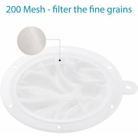 Filtre Alimentaire, Filtre à Passoire de Cuisine en Nylon, Filter Jam  Straining, Mesh Tamis pour Filtrage du le Vin, le Jus, le Lait, le Café,  200 Mailles et 400 Mailles : 