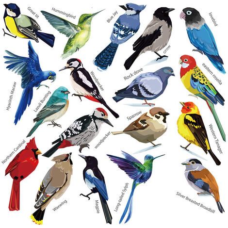 Un lot de Stickers Muraux motif cerfs oiseaux montagnes autocollant mural  créatif Amovible pour Chambre Salon