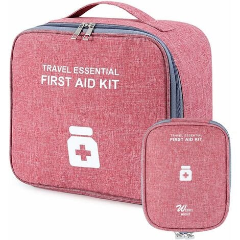 Lot de 7 boîtes de rangement portables - Boîte de premiers secours  familiale - Boîte à médicaments vide avec trousse de premiers secours vide  - Sac de