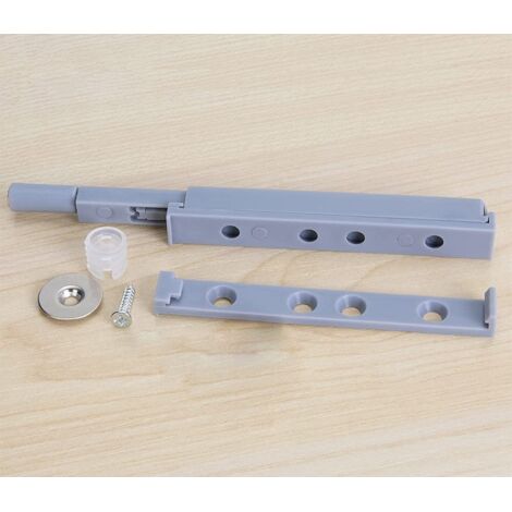 Lot De 2 Loquets Magnétiques Poussoirs Pour Portes De Placard - Noir, Design Moderne, Facile à Poser | Fermeture Silencieuse Et Efficace