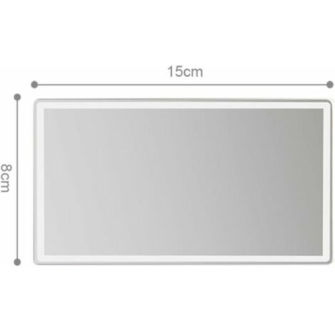 Miroir Pare Soleil Miroir Maquillage Auto-adhésif HD Pour Voiture | Acier Inoxydable Carré | Intérieur Ou Salle De Bain Miroir Pare Soleil Voiture