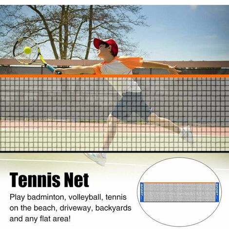 Filet de tennis portable de 6 m, filet de badminton pliable, filet de  volleyball pour enfants