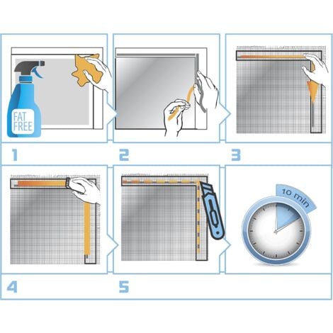 Tulle Moustiquaire Fibre de Verre, Toile Haut de Gamme en Ibre de Verre, Protection Eficace Contre les Insectes, 150 x200 cm, Blanc