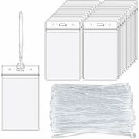 Étiquettes Bagages Croisière XXL Transparentes - 19x11 Cm - PVC étanche - Avec Anneaux Métalliques - Lot De 5 - Pour AIDA, TUI, MSC - 6