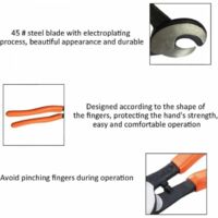 Pince Coupante Câble 10 Pouces - Capacité Coupe 70mm² | Acier Trempé HRC55-59 Pour Électricien