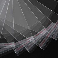 200 Sachets Bonbons Transparents 12x18 Cm - Auto-Adhésifs, Pour Biscuits, Bijoux, Cadeaux - Plastique PE