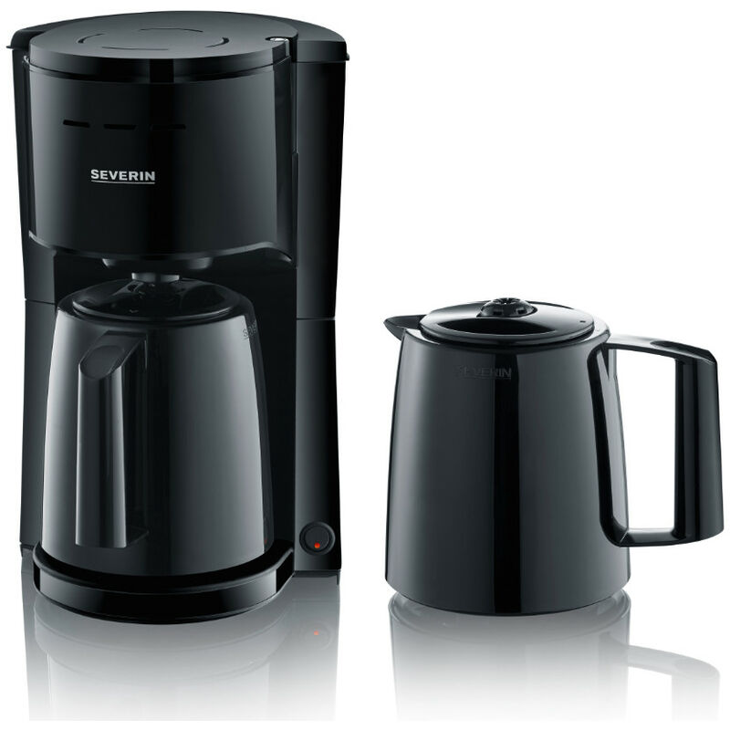 Cafetera de goteo con 2 jarras termo 8 tazas Severin KA 9252 Negro 1000 W