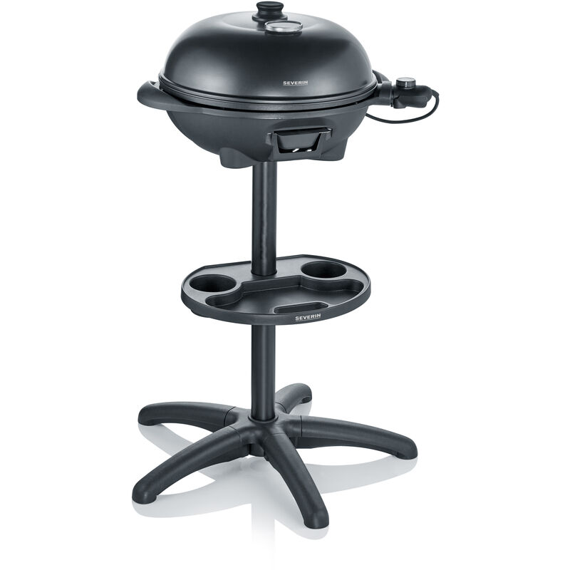 Barbacoa Grill con patas y tapa Severin PG 8541 Negro 2000 W