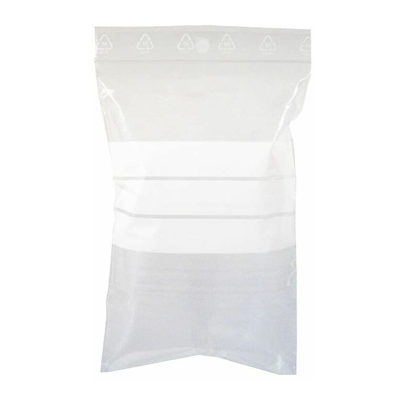 Sachet zip 80 x 120 mm, Résistant, Transparent, Apte à l'alimentair