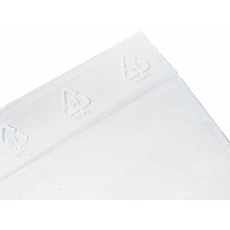 Sachet zip transparent à bandes blanches 10x15cm