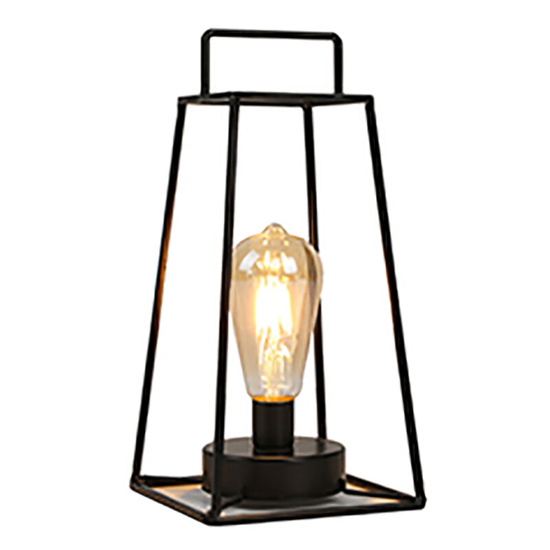 JHY DESIGN Lanterne LED en forme de cage en métal alimentée par