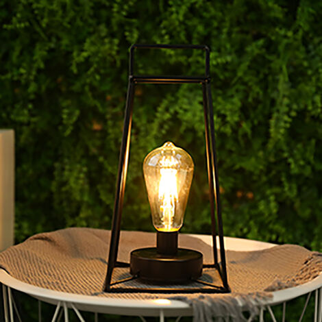 JHY DESIGN Lampe en Métal Alimentée par Piles, 22cm de Hauteur