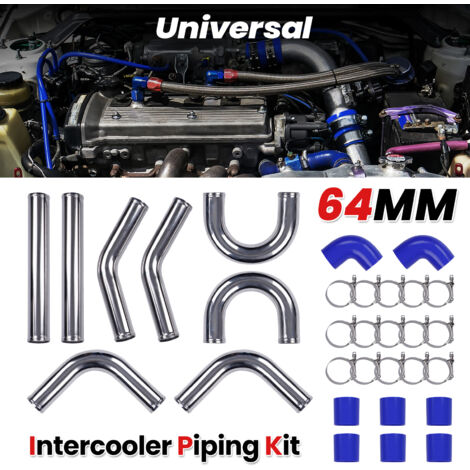 Kit de Tuyauterie Universel en Aluminium de 2,5" 64 mm pour Intercooler et Turbo
