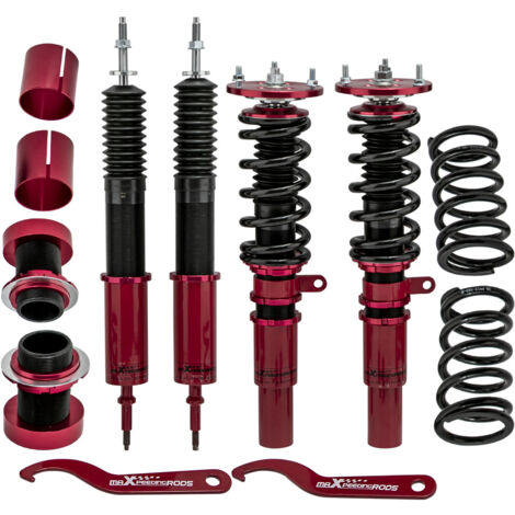 Maxpeedingrods – Amortisseurs combinés filetés pour BMW 3 Series E90 2004-2011 – Réglage de hauteur 1-3 pouces – Type double tube – Performance améliorée