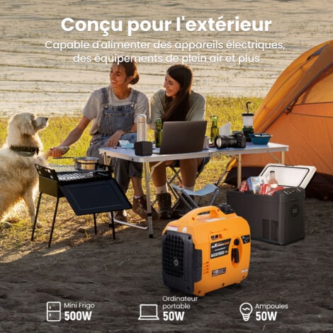 Groupe électrogène et accessoire inverter à essence 1200W générateur Portable silencieux 230V 4 temps pour camping car 1200W