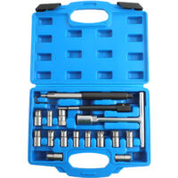 Maxpeedingrods – Coffret de nettoyage injecteurs diesel 17 outils – Compatible Peugeot, Citroën, BMW – Structure durable pour réparation précise