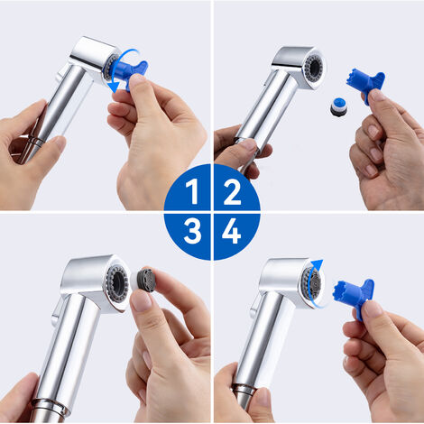 Extraíble Grifo de Cocina con 2 Modos de Rociador, Lonheo Grifo Cocina Extraíble Giratorio 360° Grifo de Fregaderocon con aireador desmontable, Agua caliente y fría regulables, Cromo
