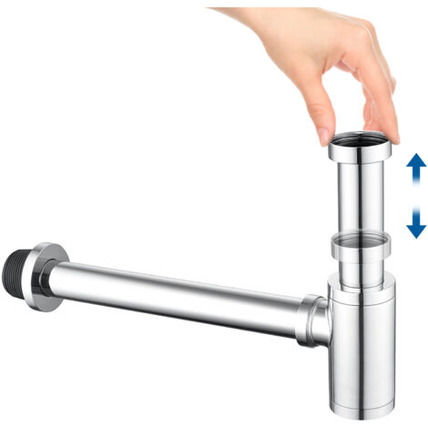 Juego De Desagüe Pop Up Para Lavabo Con Rebosadero – Cerámica Acero Inoxidable Cromado – Auralum Max