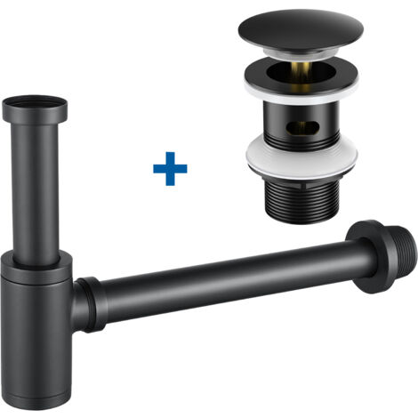 Juego De Desagüe Pop Up Para Lavabo Con Rebosadero – Cerámica Acero Inoxidable Cromado – Auralum Max