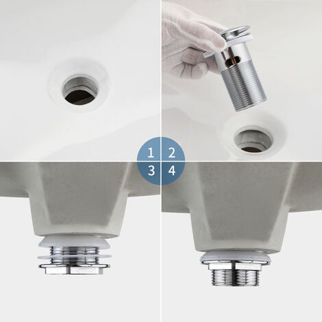 Válvula de desagüe para lavabo con sistema click clack con tapón superior  cuadrado con acabado croamdo TRES