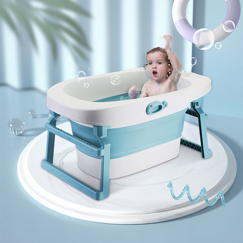 Baignoire Bebe Pliable Ultra Compacte Pp Tpe Convient Aux Enfants De 0 A 36 Mois