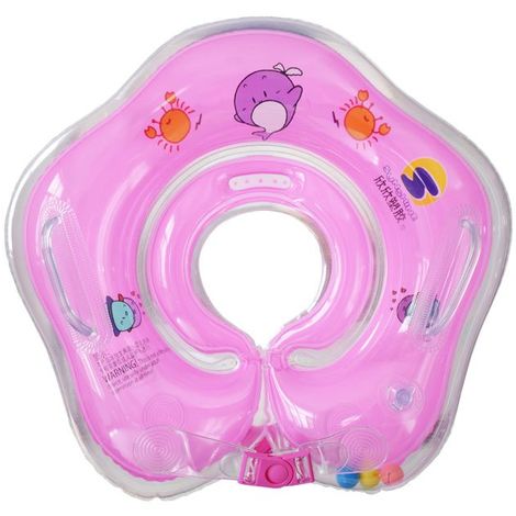 Bouee Gonflable De Cou Pour Bebe Pour Jeux De Piscine Natation Ete Vacance Rose Rose