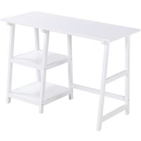 Bureau avec 2 étagères blanc table de bureau contemporain blanc