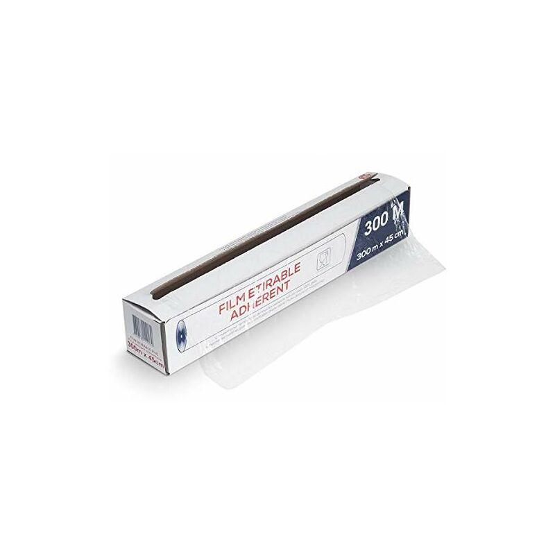 Lot De 2 Rouleaux Film Alimentaire Étirable PRO ZIPCUT 45cm X 300m - Conservation Micro-ondes & Congélateur