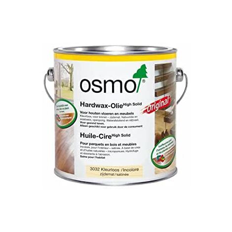 Huile pour bois OSMO – Finition satinée – 0,75 Litre – Protection des sols en bois et parquets – Séchage rapide 8/10 heures