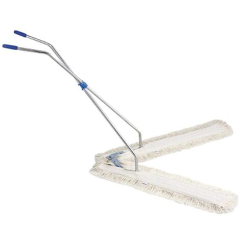 Balai ciseaux 2 x 100 cm – Franges 100% coton – Qualité supérieure pour nettoyage professionnel – Idéal pour surfaces délicates – Brosserie Marchand