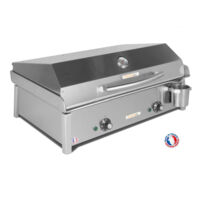 Plancha électrique 3000W avec couvercle inox et 2 ustensiles – Surface de cuisson 64x40cm – 2 zones de chauffe indépendantes