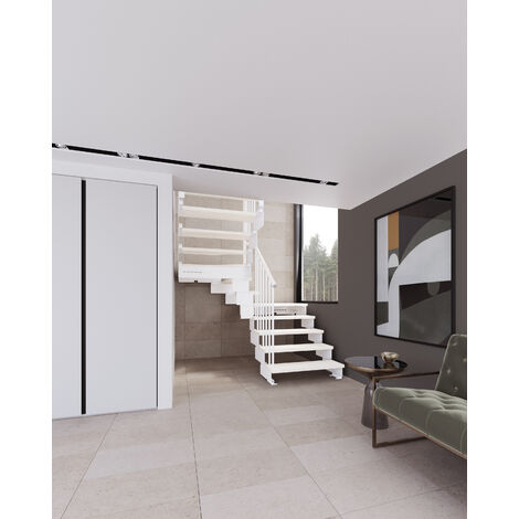 Misterstep - Scala a U (2 curve) - Compositiy - Colore Legno  Sbiancato 84