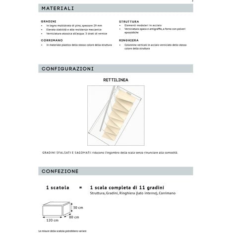 Misterstep - Scala Rettilinea (Dritta) - Modello Small - Colore Legno Naturale 12