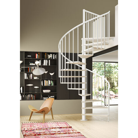 Misterstep - Scala a Chiocciola Ø 120 cm- Gamia Wood - Colore Legno Sbiancato 84
