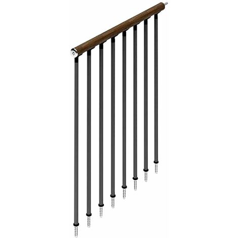 Misterstep - Balaustra -
Lunghezza 100 cm - Colore Corrimano Legno Noce 25
