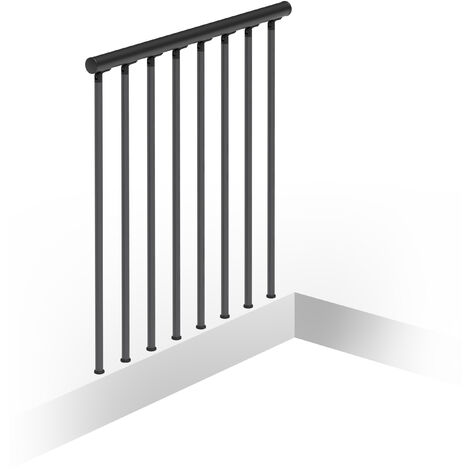 Misterstep - Balaustra -Lunghezza 100 cm - Modello con Colore Corrimano plastica Nera