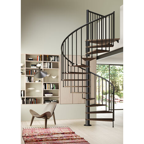 Misterstep - Scala a Chiocciola Ø 140 cm- Gamia Wood - Colore Legno Noce 25