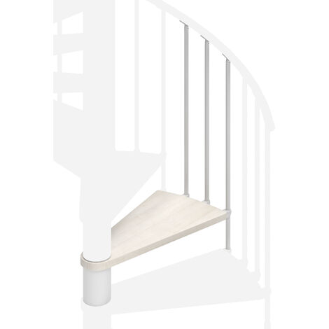 Misterstep - Gradino Supplementare con Ringhiera - Gamia Wood Ø 120 cm - Colore Legno Sbiancato 84