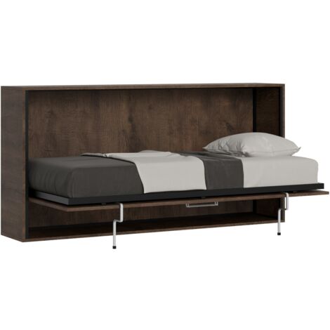 Lit escamotable simple horizontal Kando – Dimensions matelas 85x185 cm – Structure en panneaux de particules – Fabriqué en Italie – Itamoby (1/5)