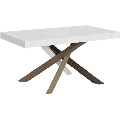 Table extensible 90x160/420 cm Volantis Structure Frêne Blanc 4/C